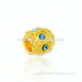 European trend round jewelry charm beads alloy crystal rhinestone beads for DIY bracelet